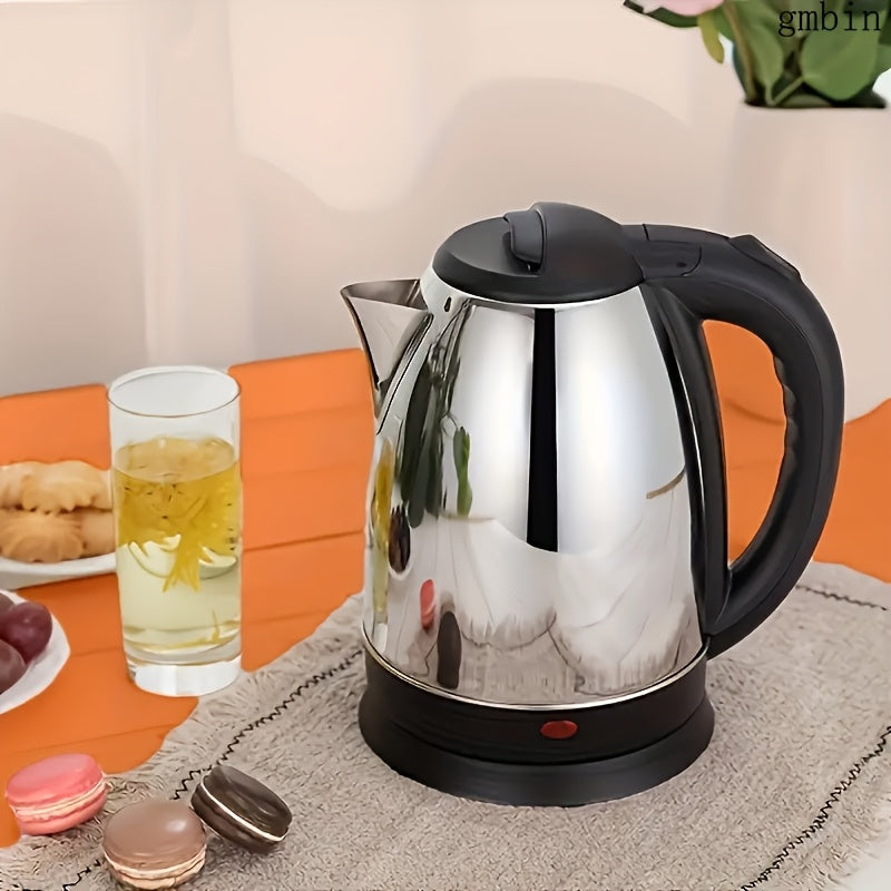 Electric Kettle Stainless Steel Glass 1500W Fast Boil Black Accents