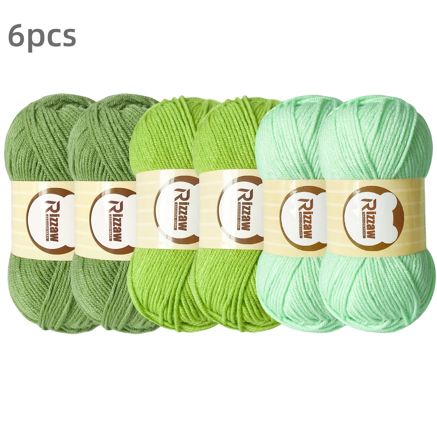 Six Soft Acrylic Yarn Bundles for Crochet and Knitting Valentine's Day Gifts