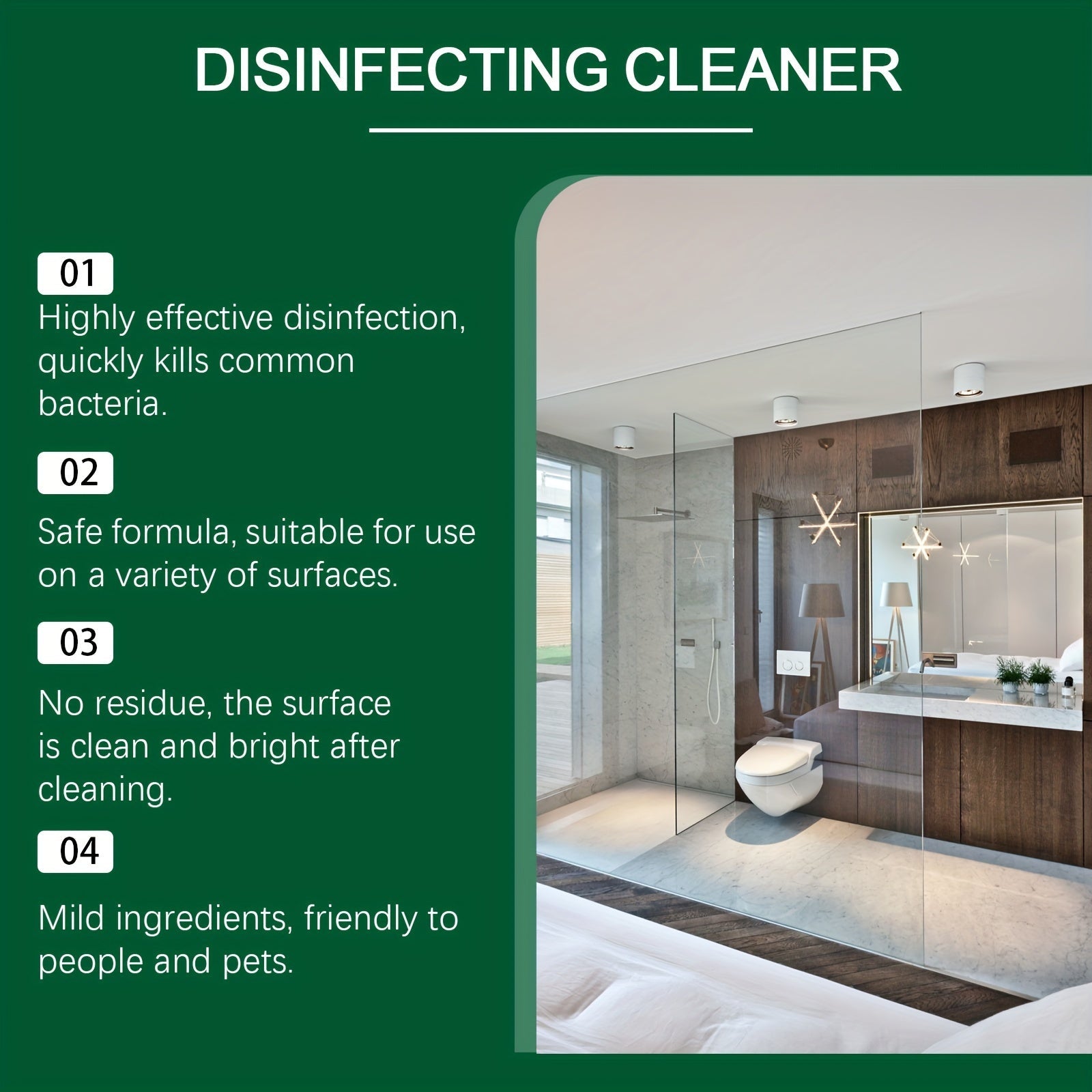 Multi-Purpose Disinfecting Cleaner 1L Liquid Stain Remover for Bathroom Kitchen