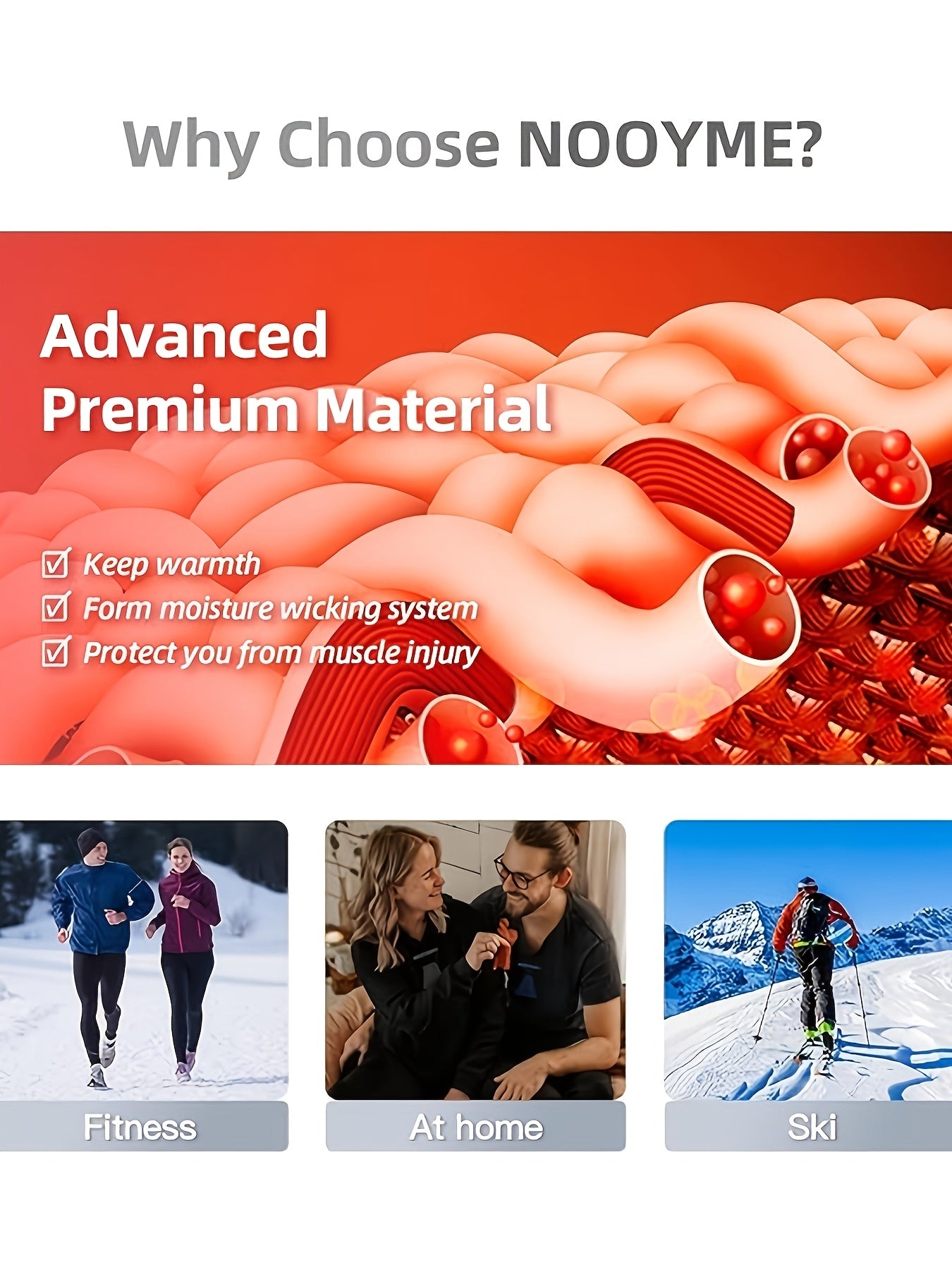 Men's Thermal Compression Set for Fall Winter Plush-Lined Top and Leggings High Stretch Polyester