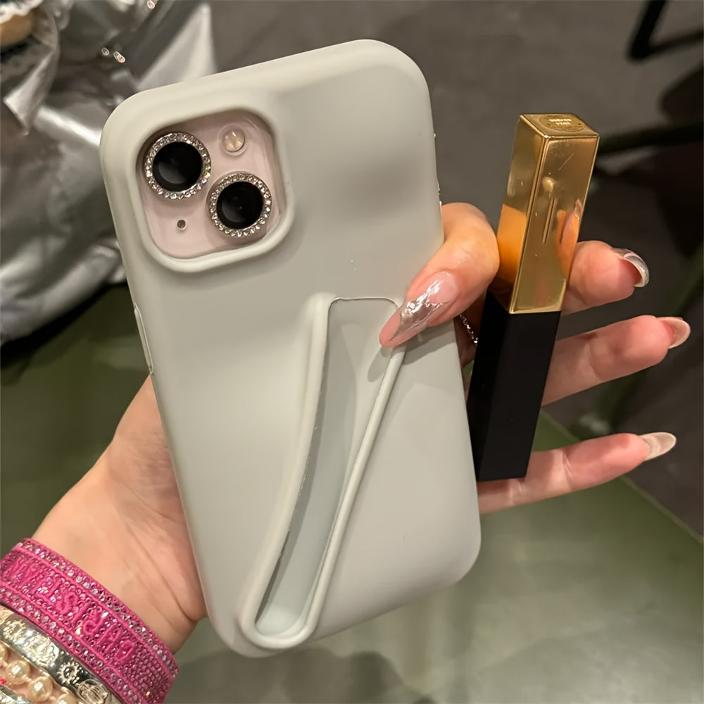 Luxury Silicone Phone Case for iPhone 11 Pro Max 12 13 14 15 with Ruched Design and Lens Protection