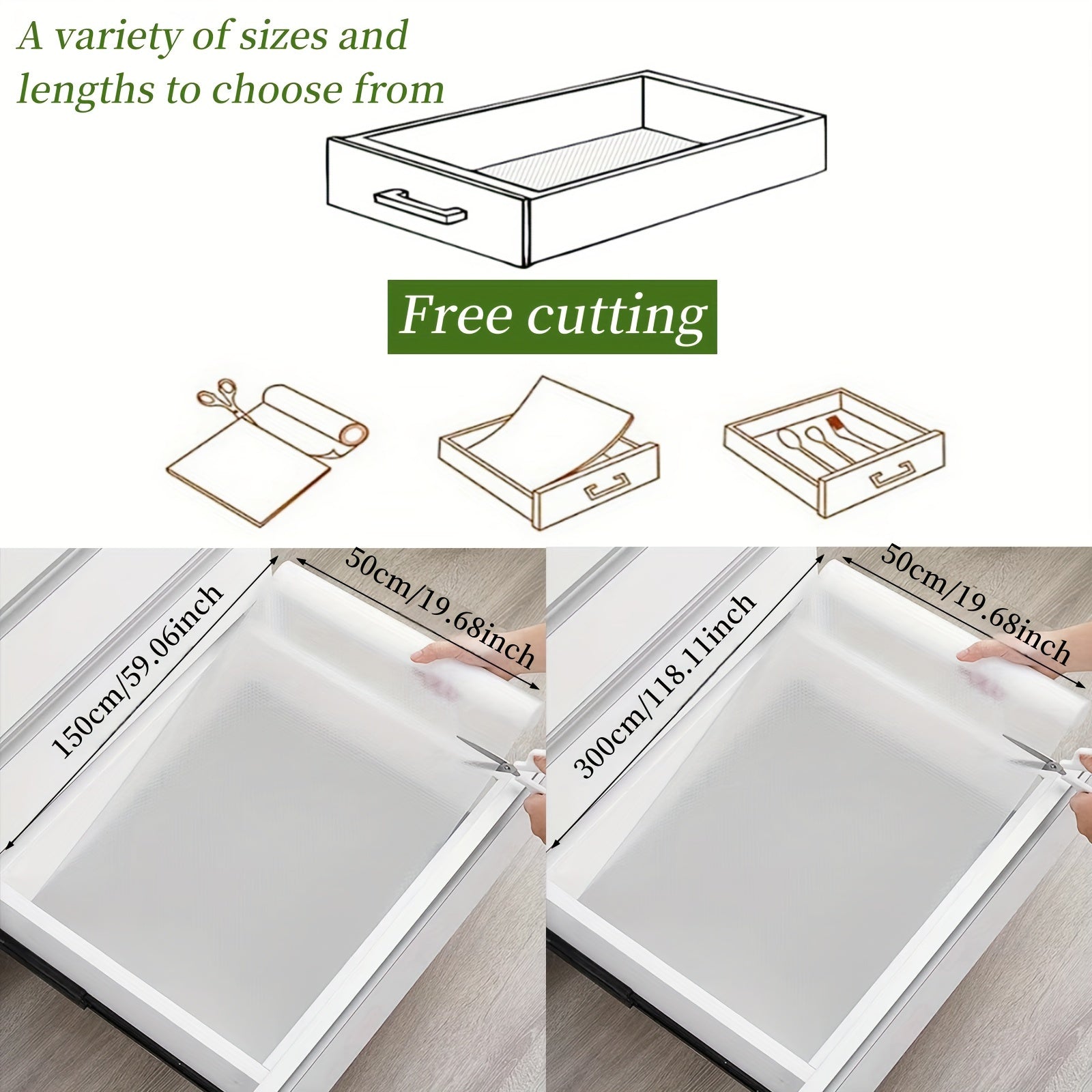 Vinyl Shelf Liner for Refrigerator Cabinets and Outdoor Use Water and Oil Resistant