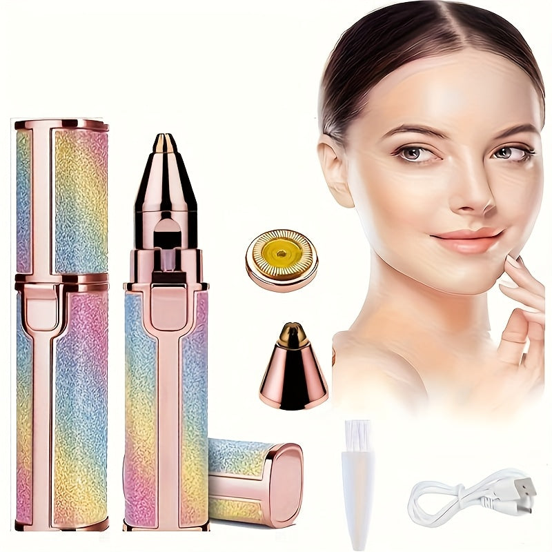 Recortadora eléctrica para mujer 2 en 1, recargable por USB, dispositivo portátil para el cuidado del cuerpo