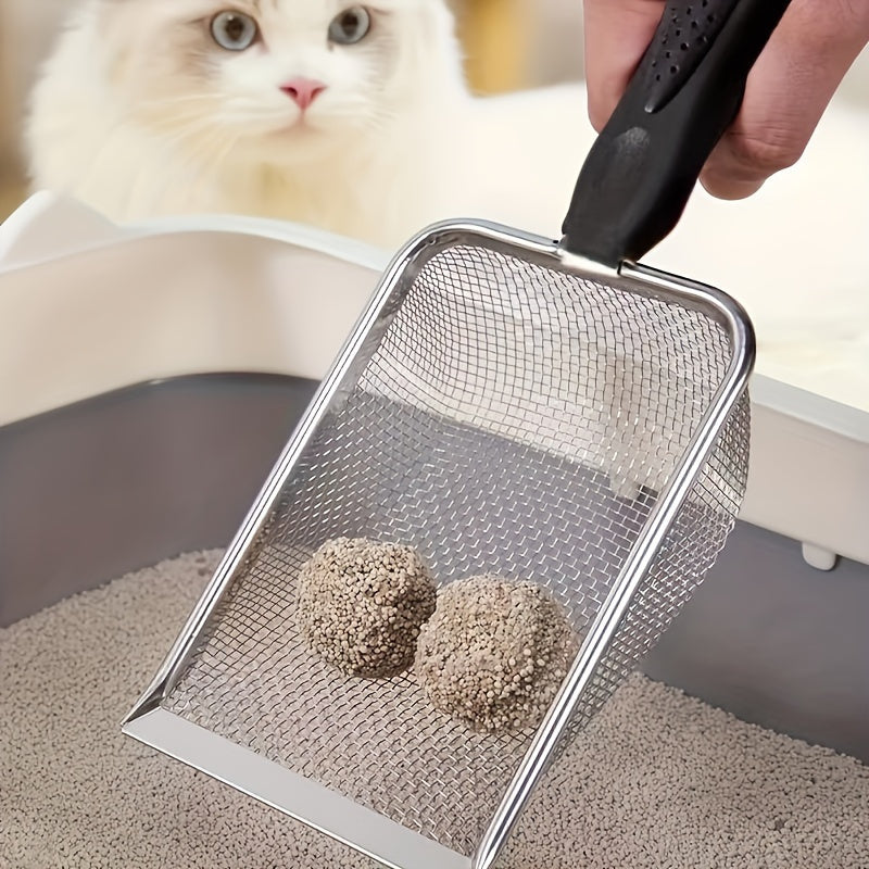 Stainless Steel Cat Litter Scoop Extra Large Durable Filtration Wide Screen