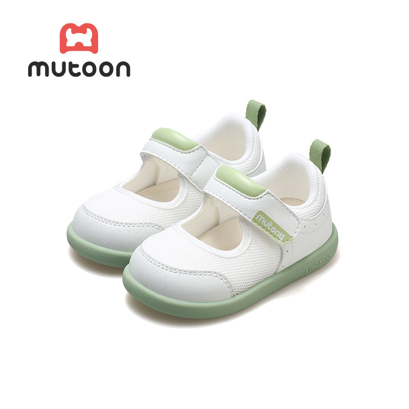 Girls Casual Walking Shoes Wide Round Toe Anti-Slip Rubber Sole Fabric Lining Hook-and-Loop Closure