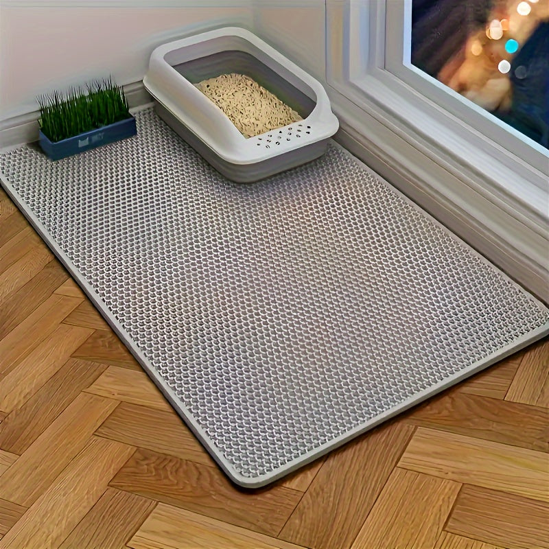 XL Double Layer EVA Cat Litter Mat Waterproof Washable Anti-Slip Odor Control Large Pet Mess Protector