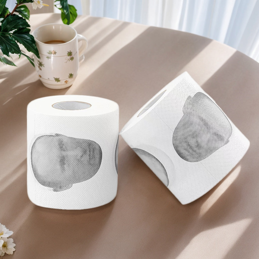 Biodegradable bambuk hojatxona qog'ozi, ko'p qavatli, uzluksiz rulo, bosma dizayni bilan, partiyalar va kundalik foydalanish uchun