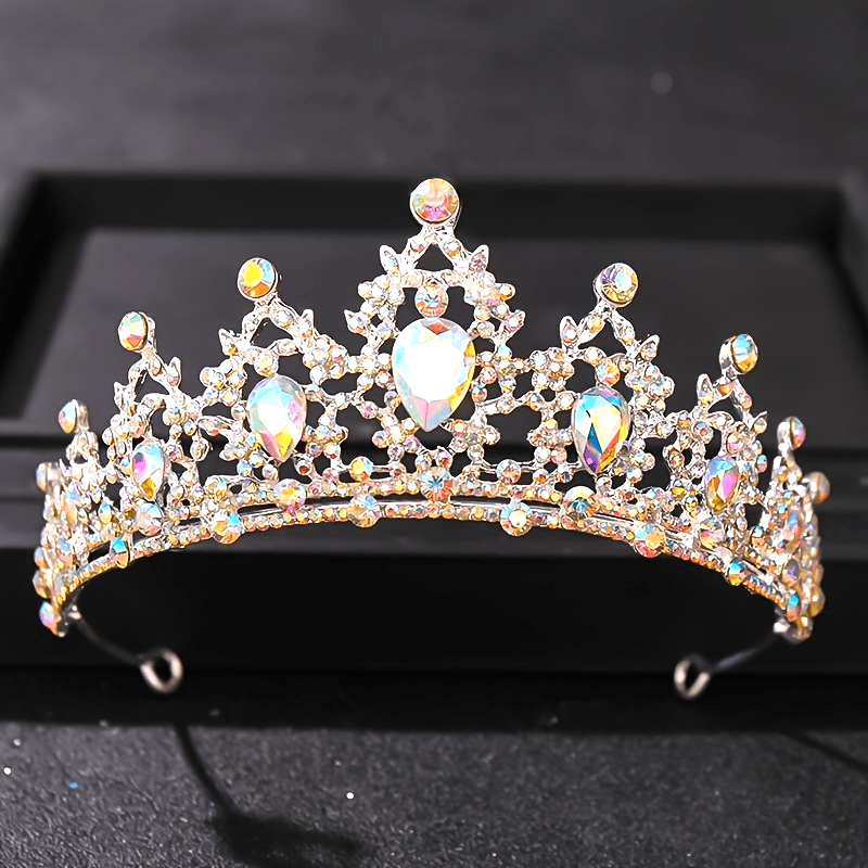 Princess Crown for Women and Girls, Queen Tiara, Elegant Silver Headpiece