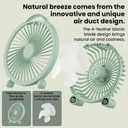 11-piece set wall hooks and portable USB desktop fan compact silent cooling for home office travel