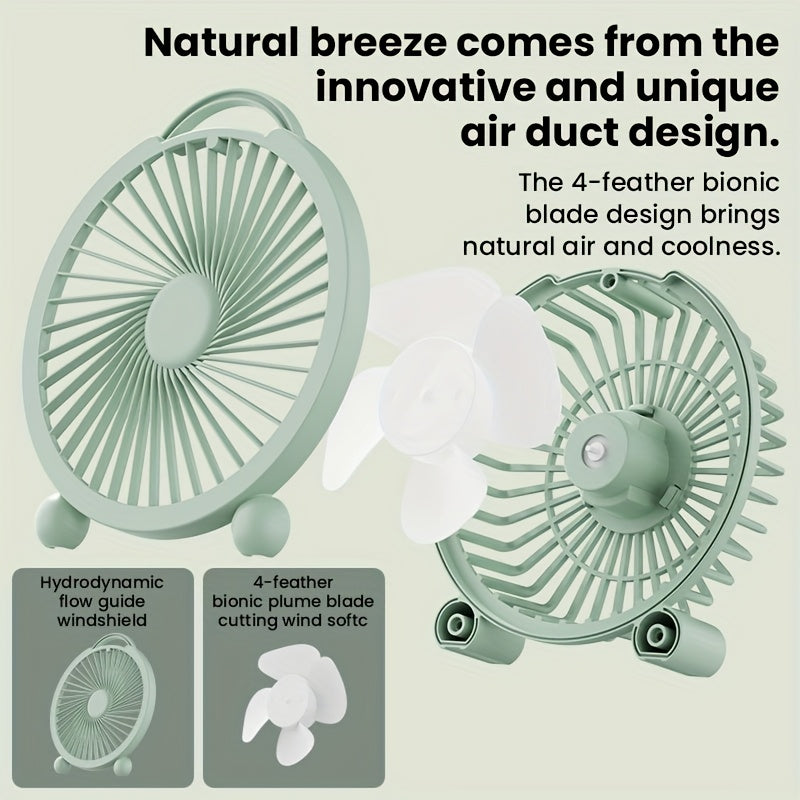 11-piece set wall hooks and portable USB desktop fan compact silent cooling for home office travel