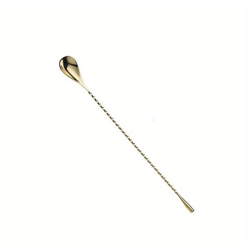 Stainless Steel Spiral Cocktail Spoon 12-Inch Handle Bar Barware Tool