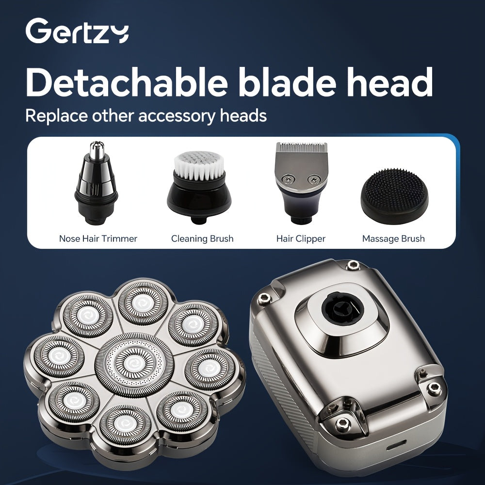 Kit de cuidado personal eléctrico 5 en 1 para hombres, cortapelos, recortadora, afeitadora y rasuradora