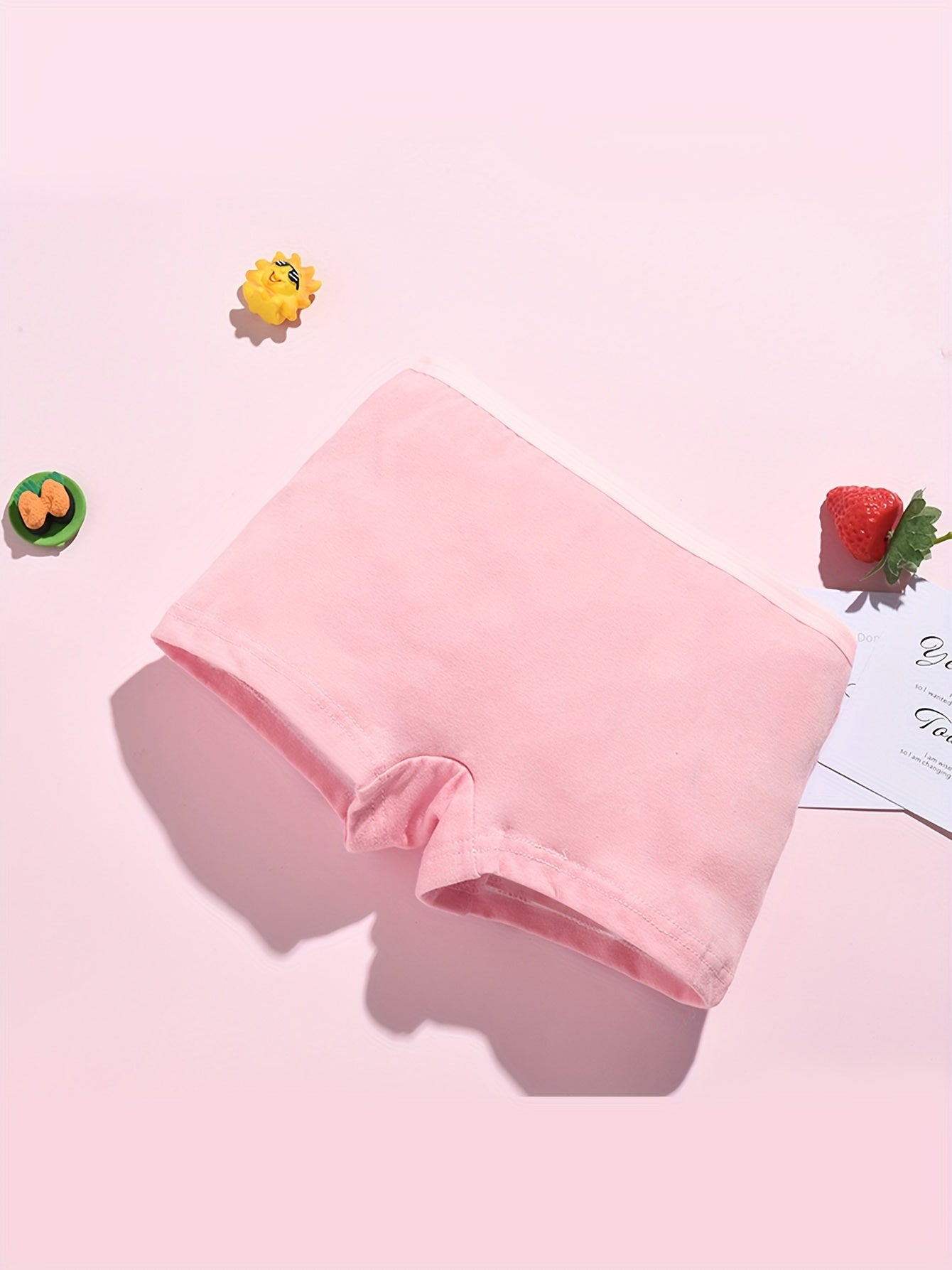 Girls Cotton Boxer Briefs 4 Pack with Heart and Plaid Prints for Children