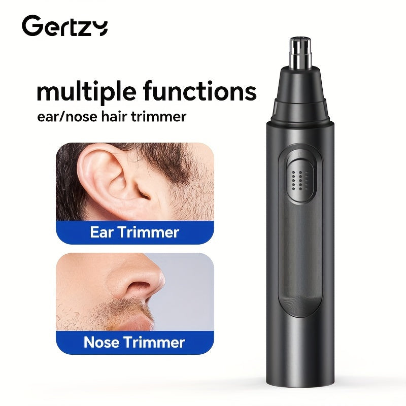 Electric Nose and Ear Hair Trimmer with Dual-Edge Blades Rechargeable USB Quiet Easy Clean