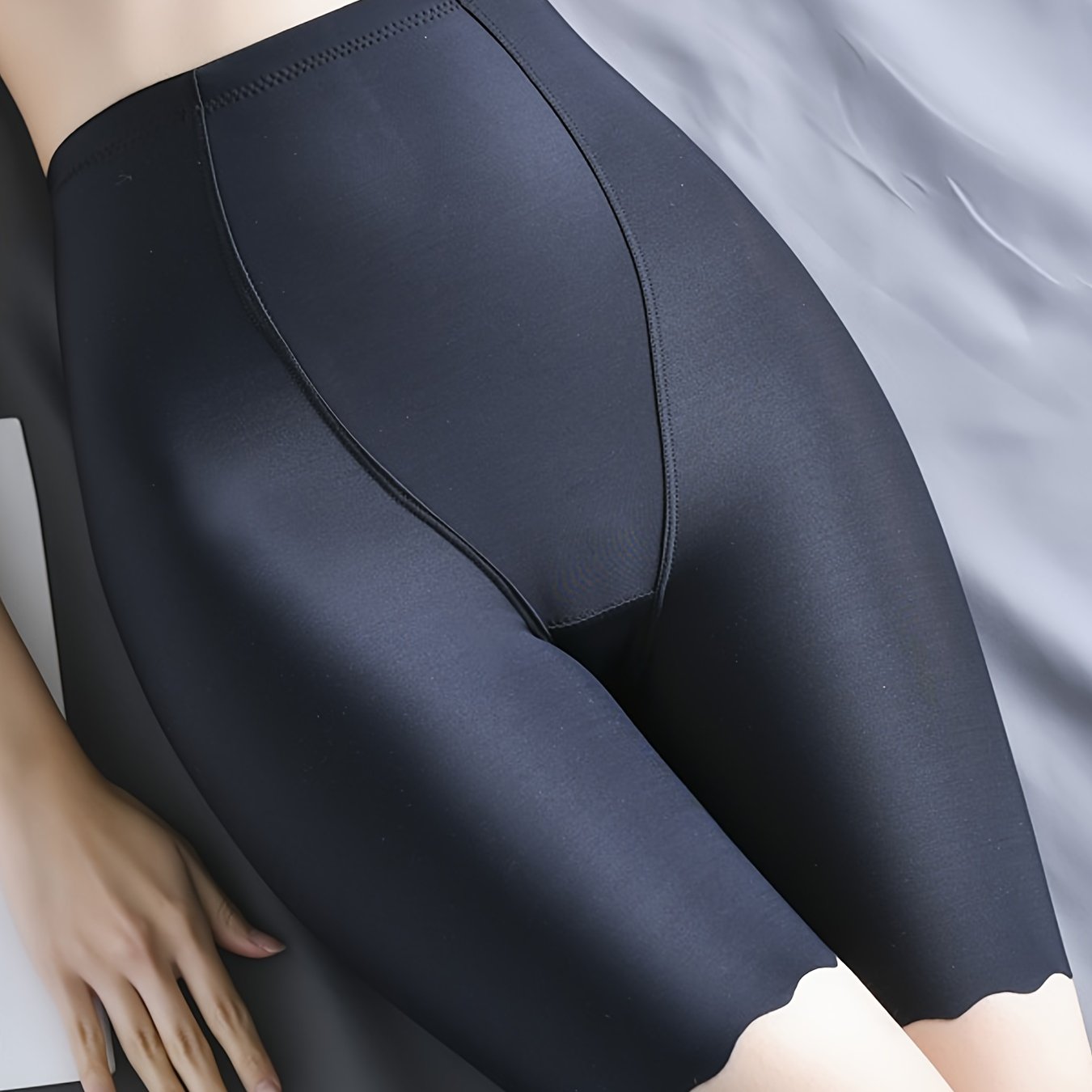 Women's Seamless High Waisted Body Shaping Shorts in Polyamide Spandex Solid Color