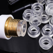 Universal silikon kran muhrlash qopqog'i, plastik quvur uchun suyuqlik o'tkazmaydigan muhr halqasi, qulflanadigan qisqich bilan kauchuk quvur to'siqi, uy quvurlarida suv o'tkazmaydigan kran muhr yuvgichi.