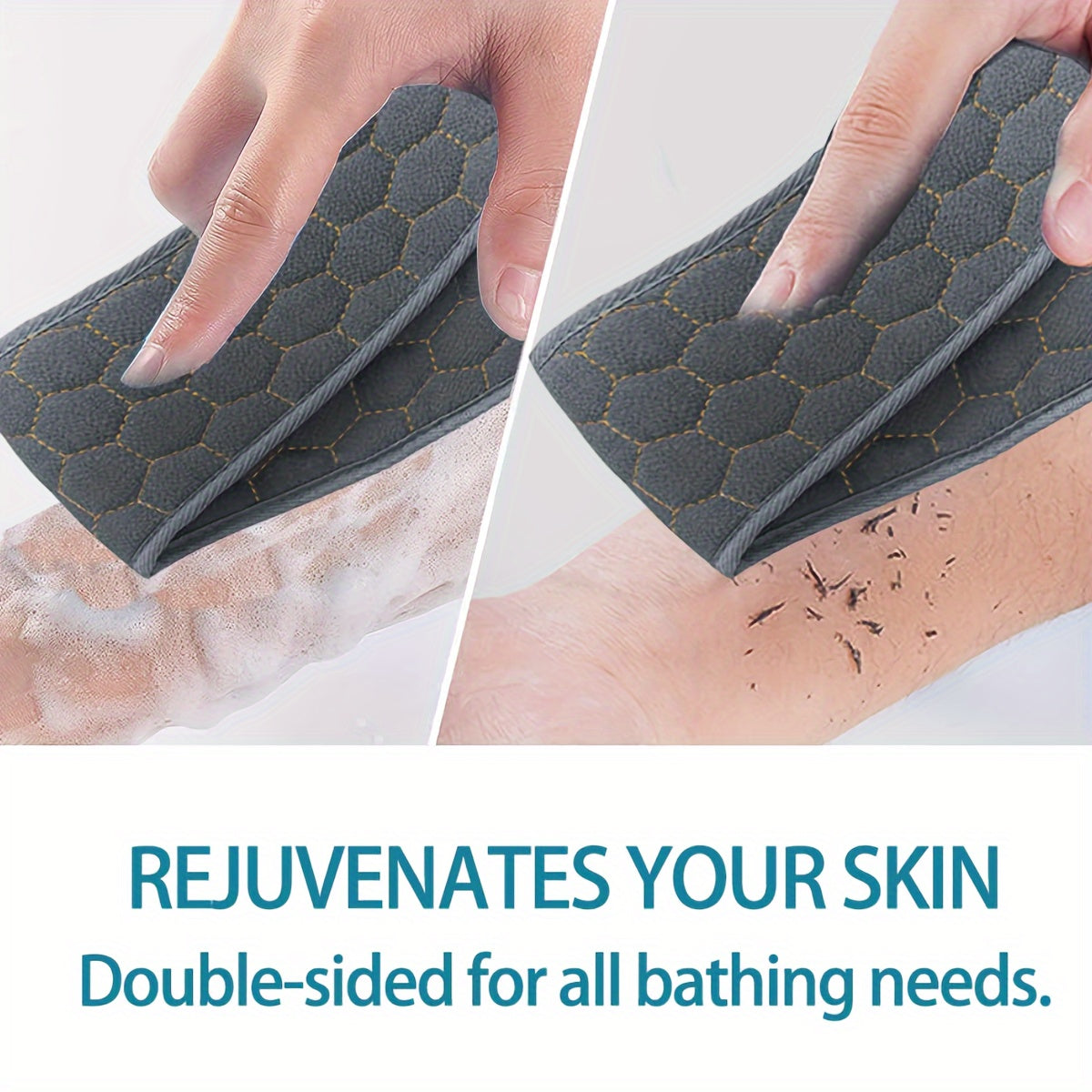 3-Piece Bath Exfoliating Tools Set Loofah Bath Glove Washcloth for Shower Spa Massage