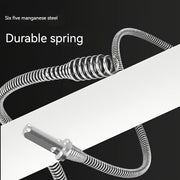 Dispositivo eléctrico de dragado de tuberías para obstrucciones en inodoros y cocinas con serpiente de drenaje y resorte de extensión