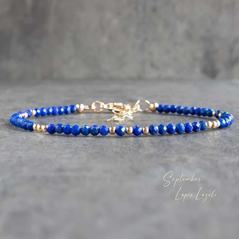 Женский браслет из бусин лунного и солнечного камня для подарка и украшений