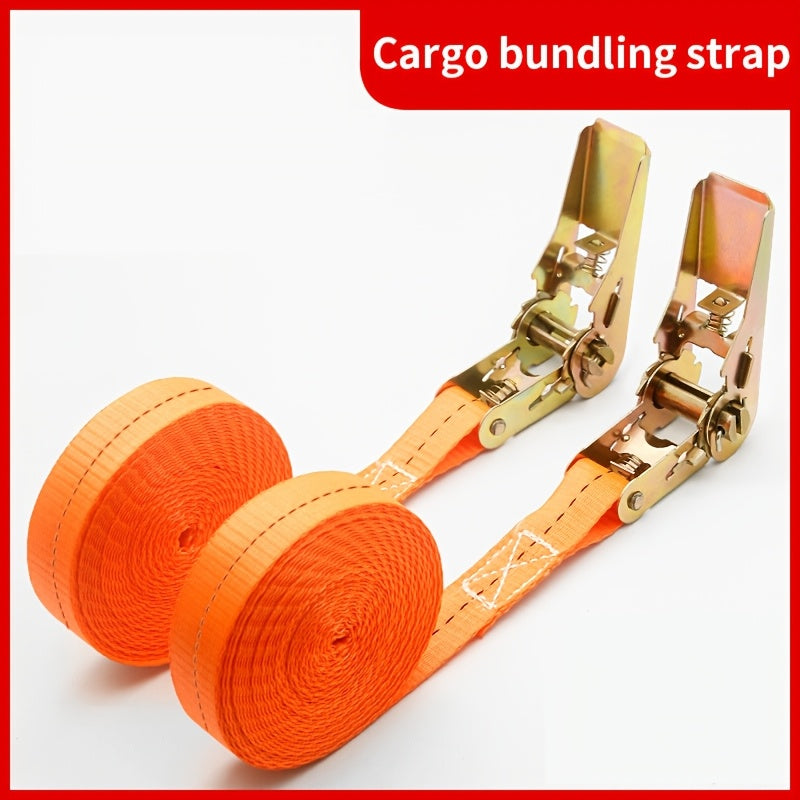 Heavy-Duty Polyester Ratchet Cargo Straps with Metal Buckle for Cars and Trucks