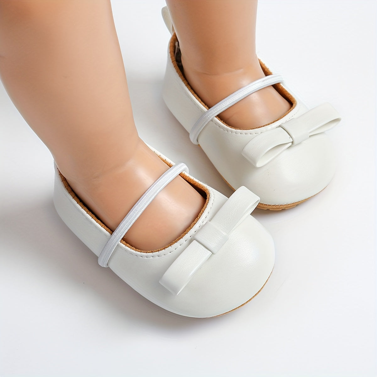 Girls Children's Ballet Flats in PU with Bow, Non-Slip Sole, Flexible, for Daily and Special Occasions