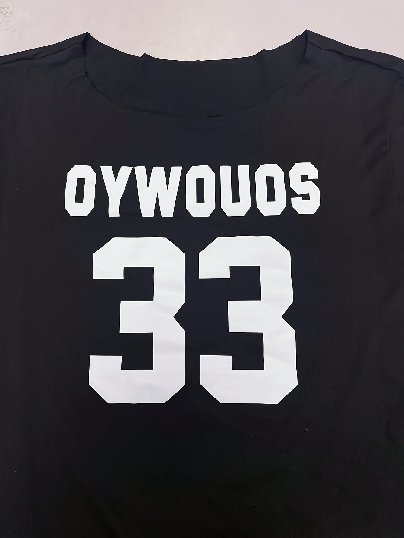 Женская элегантная трикотажная футболка с принтом букв, свободного кроя, короткий рукав, 90% полиэстер, 10% эластан, топ без бретелей для весны/лета