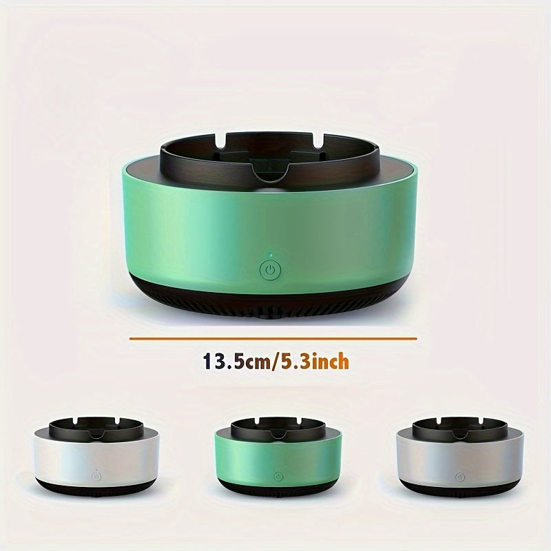 Умный круглый пластиковый очиститель воздуха для пепельницы, устранение запахов с 360° циркуляцией