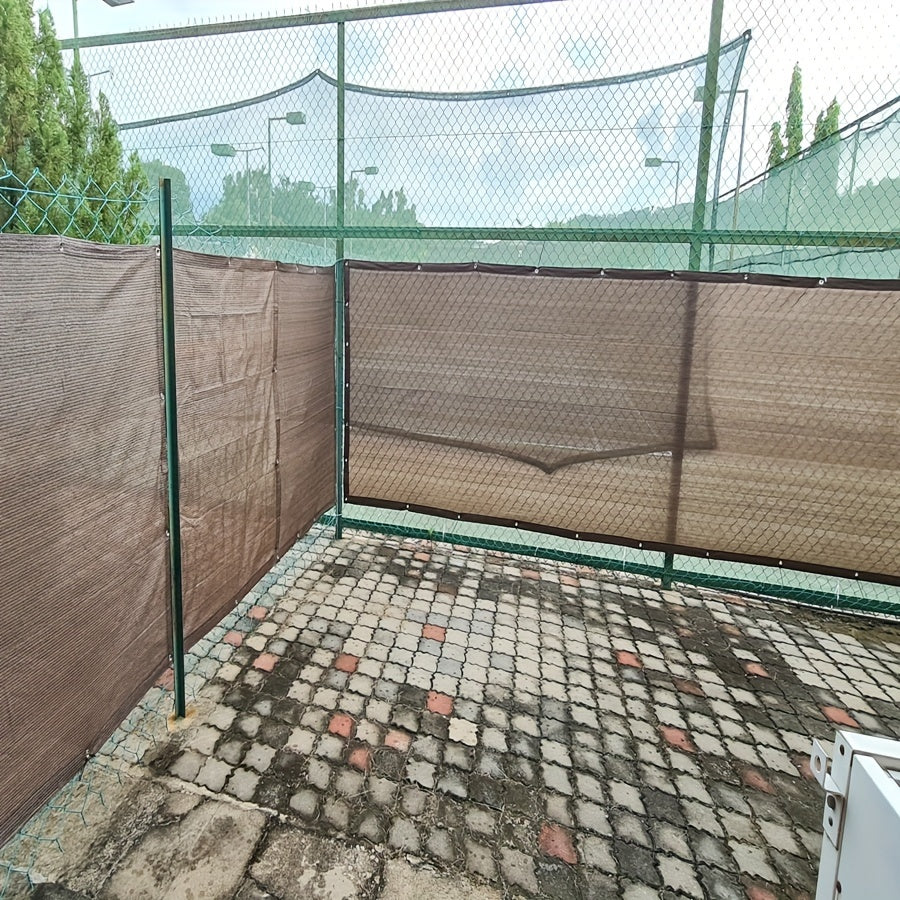 Outdoor UV Protected Privacy Screen Fence with Grommets Brown 81-90% Shade