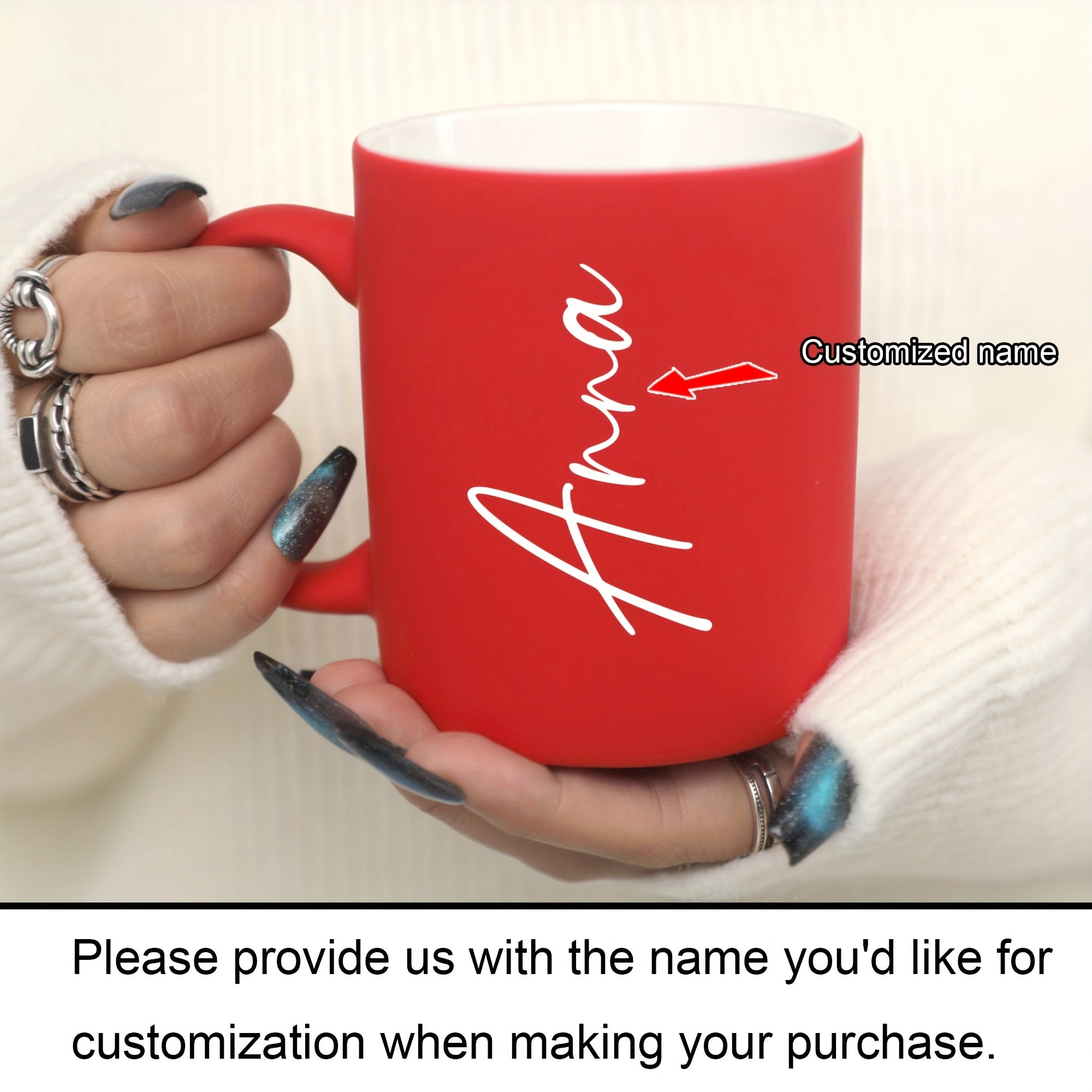 11oz Personalized Ceramic Coffee Mug Dishwasher Safe Microwave Safe Gift for Birthdays and Valentine's Day