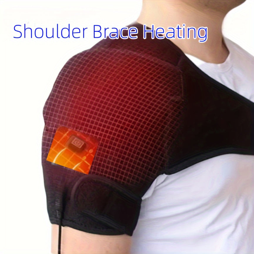 Portable USB Heated Shoulder Wrap with Adjustable Temperature Settings for Pain Relief