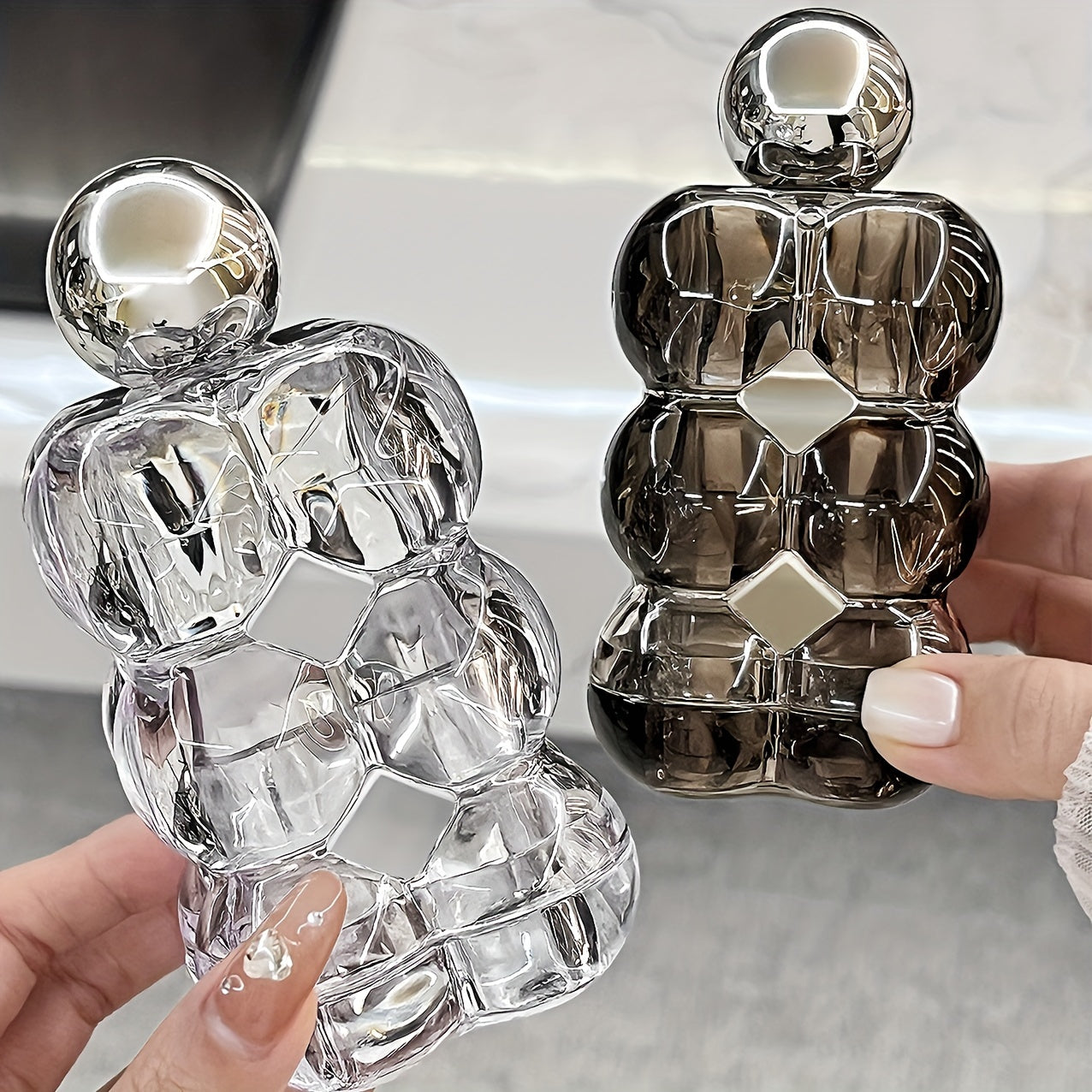 Porta palillos de plástico con diseño de cuentas, dispensador transparente para bastoncillos de algodón