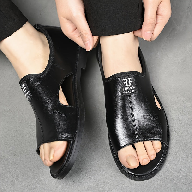 Erkaklar Moda Sandallari 2025 Yoz Kollektsiyasi oddiy ko'chada kiyish uchun mo'ljallangan, bir rangli mikrofiber sintetik yuqori qismi, soxta ichki qismi va kauchuk tagligi bilan ajralib turadi. Ular yengil.