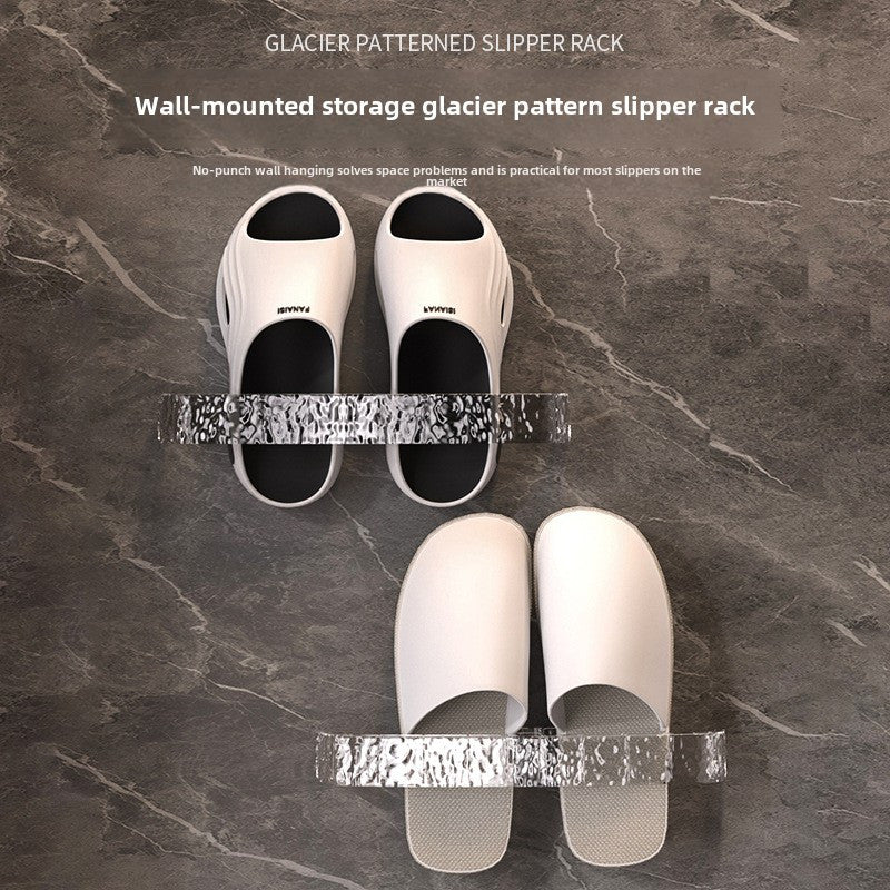 Wall-Mounted Shoe Rack Space-Saving Bathroom Storage Easy to Install