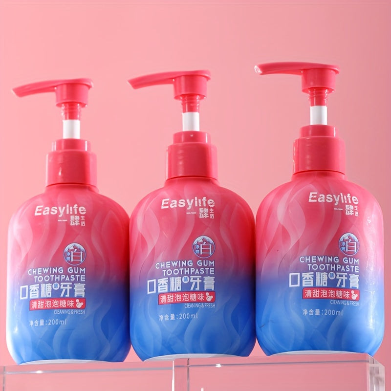 Adults' Bubble Gum Flavor Toothpaste with Xylitol and Fresh Breath Benefits