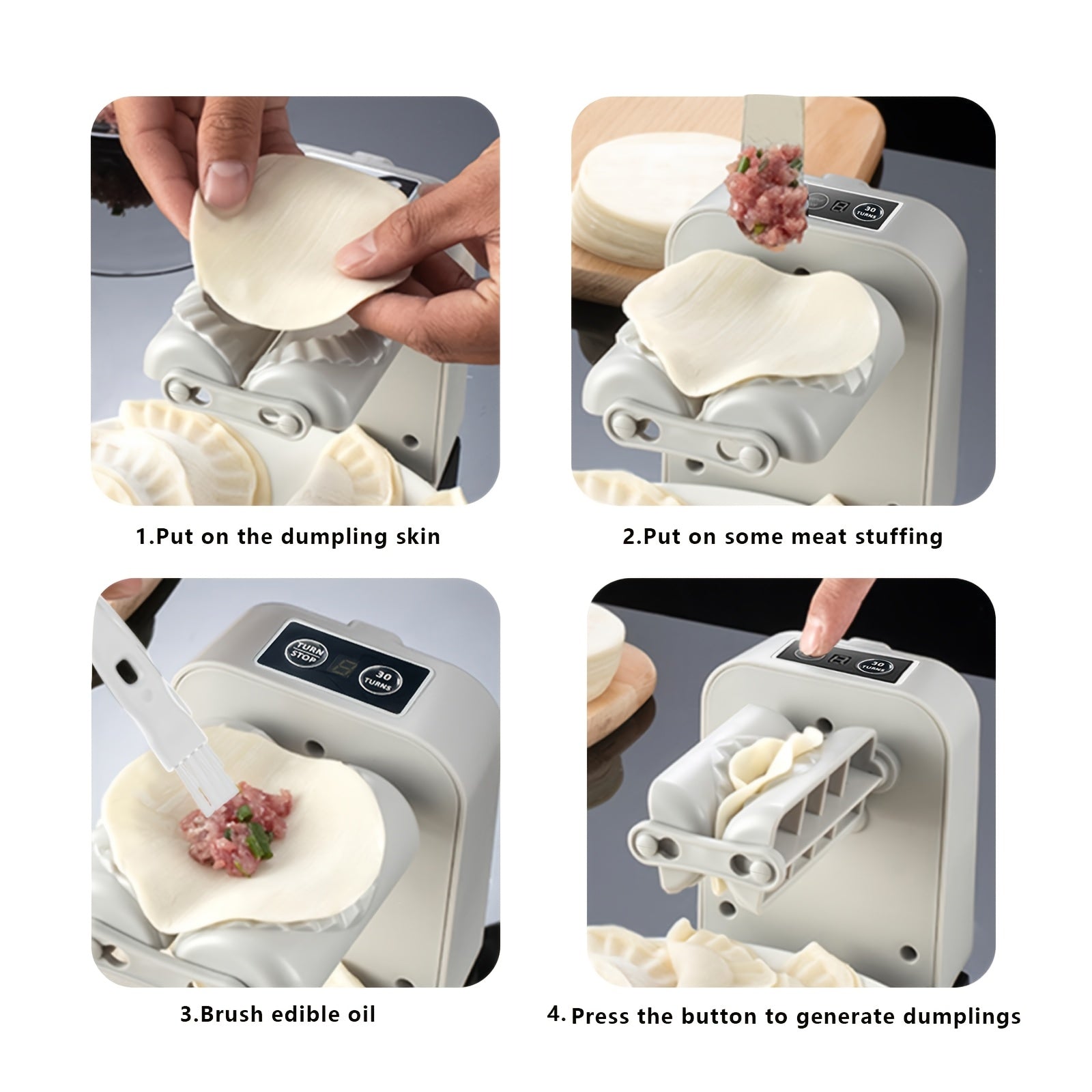 Rechargeable Fully Automatic Dumpling Maker for Home Kitchen Making 1500 Dumplings