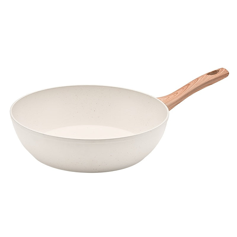 Aluminum Cookware Set 12 Pieces with Frying Pan Wok Soup Pots Wooden Handles