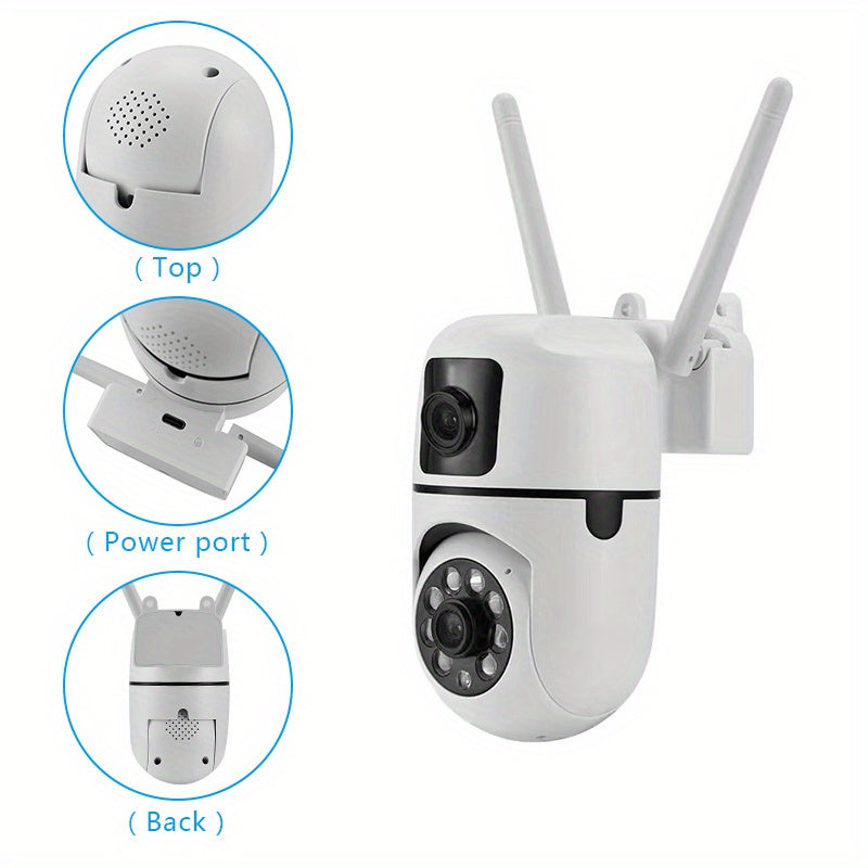 Wireless Security Camera 4MP HD Night Vision Two-Way Audio Indoor Outdoor WiFi PTZ