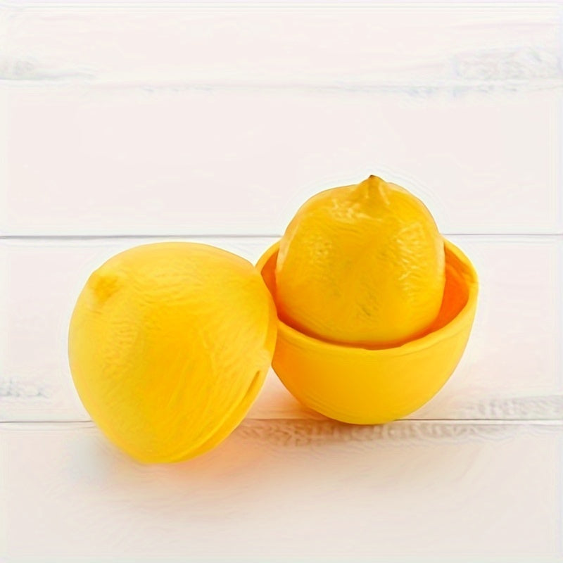 Lemon Shaped Food Storage Box with Lid for Fruits and Vegetables Kitchen Organizer