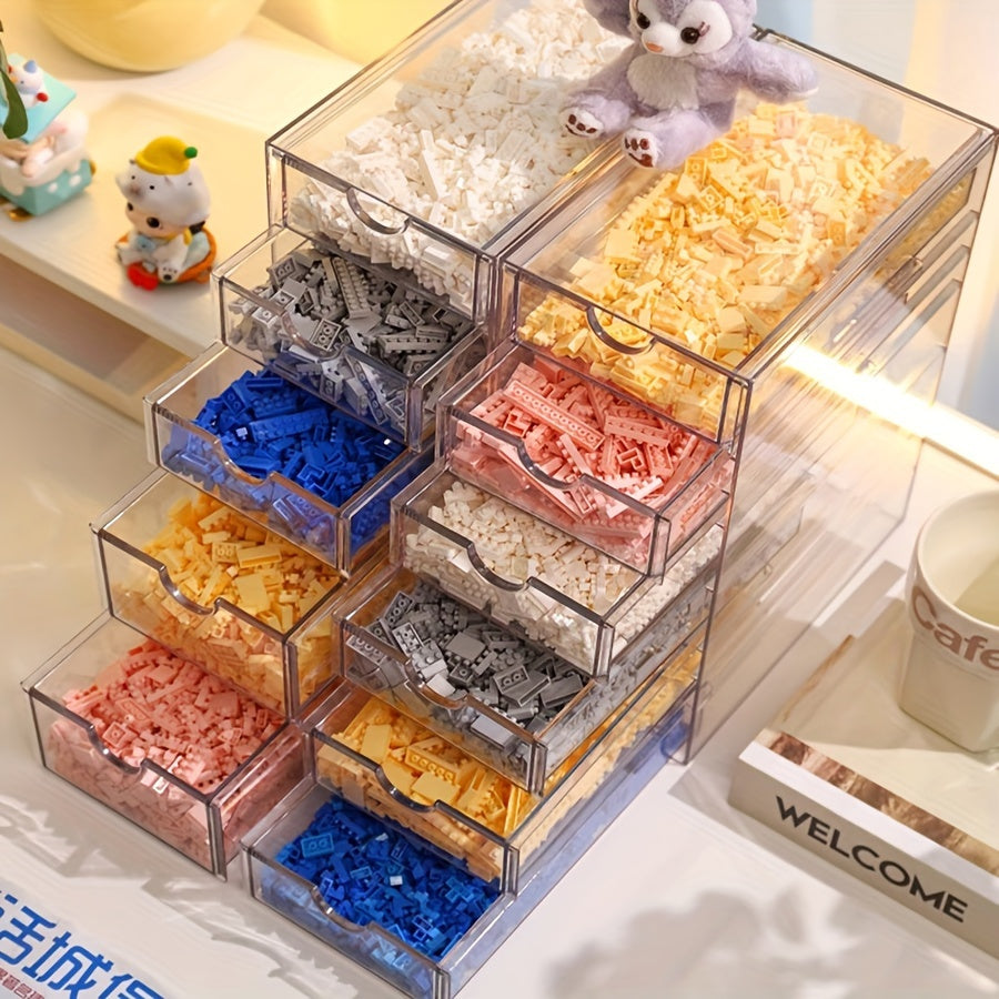 Zamonaviy plastik tashkilotchisi kichik qurilish bloklari uchun - quvvat talab qilinmaydi.