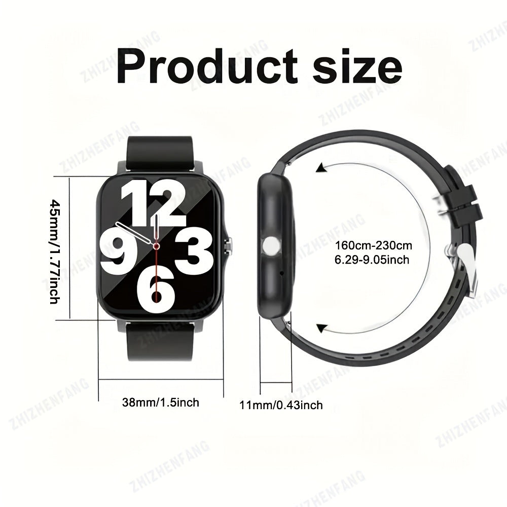 Smartwatch 4.65cm Full Touch Screen Wireless Calls Multi-Sport Monitoring Compatible with Android and iPhone