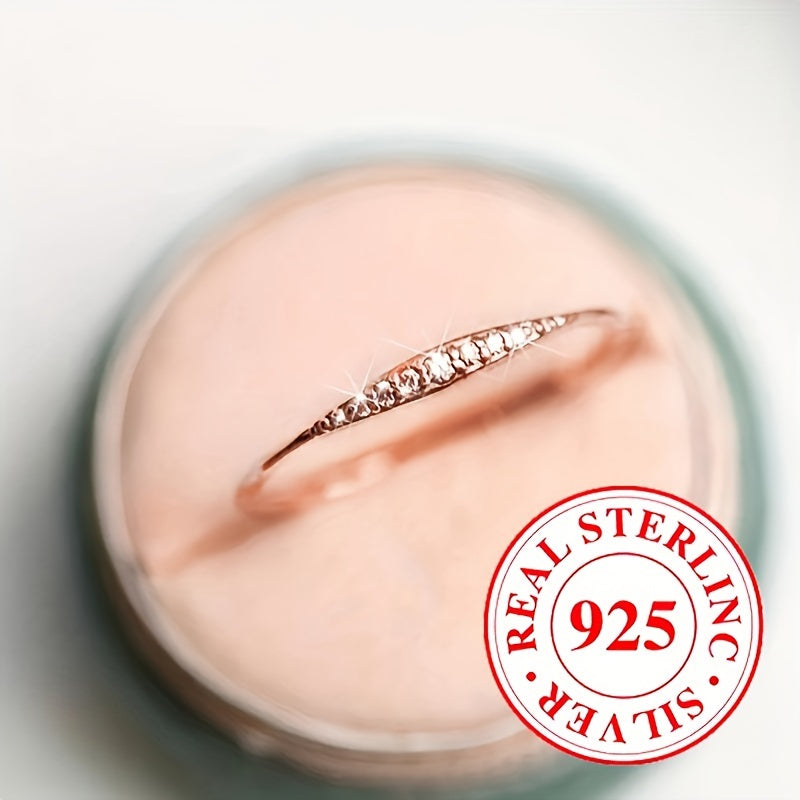 Sterling Silver Zirconia Ring for Brides Wedding Engagement Parties