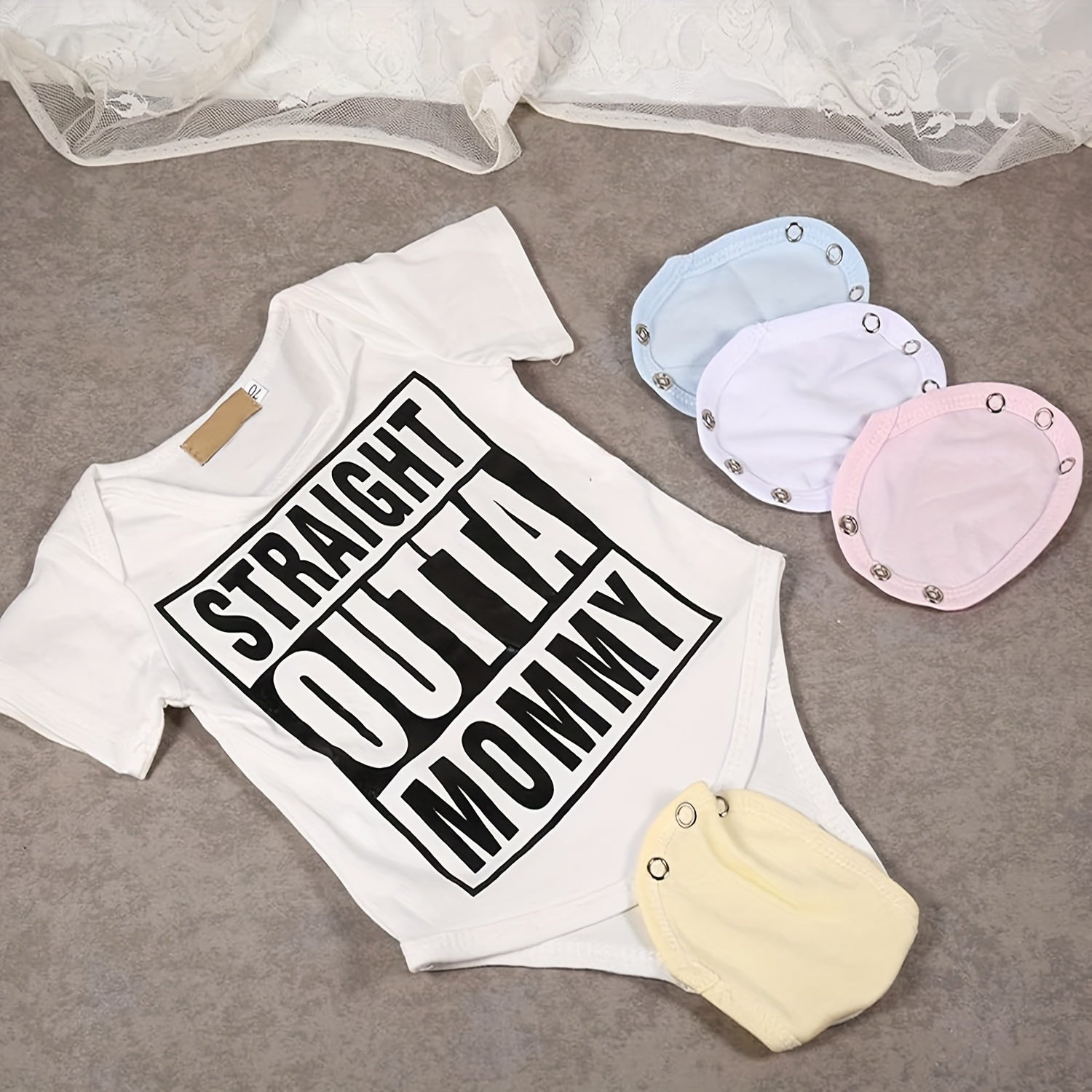 Baby Romper Extension Pieces 3 Pack 5 Pack for Small Babies Polyester White Yellow Blue Pink