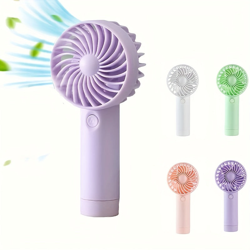 Rechargeable Handheld Fan with 3-Speed Quiet Operation Lightweight for Bedroom Office Outdoor
