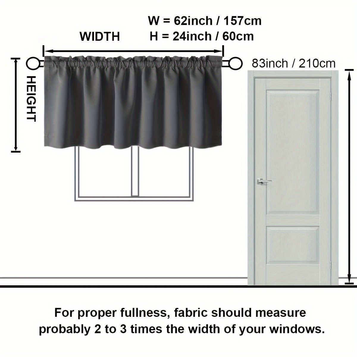 Blackout Heat Insulation Curtain Rod for Kitchen Living Room Bedroom Home Decor