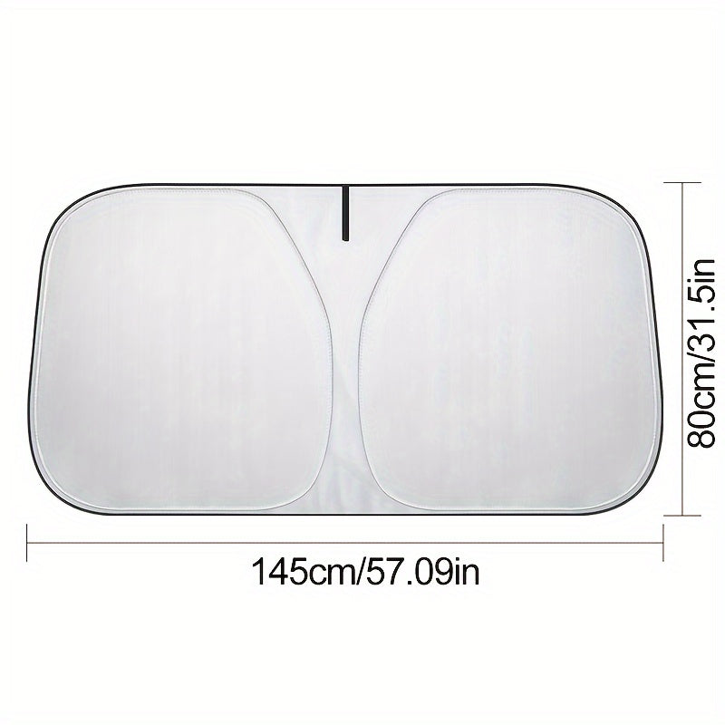 Car Windshield Sunshade Titanium Silver UV Heat Blocker Foldable Front Window Protector