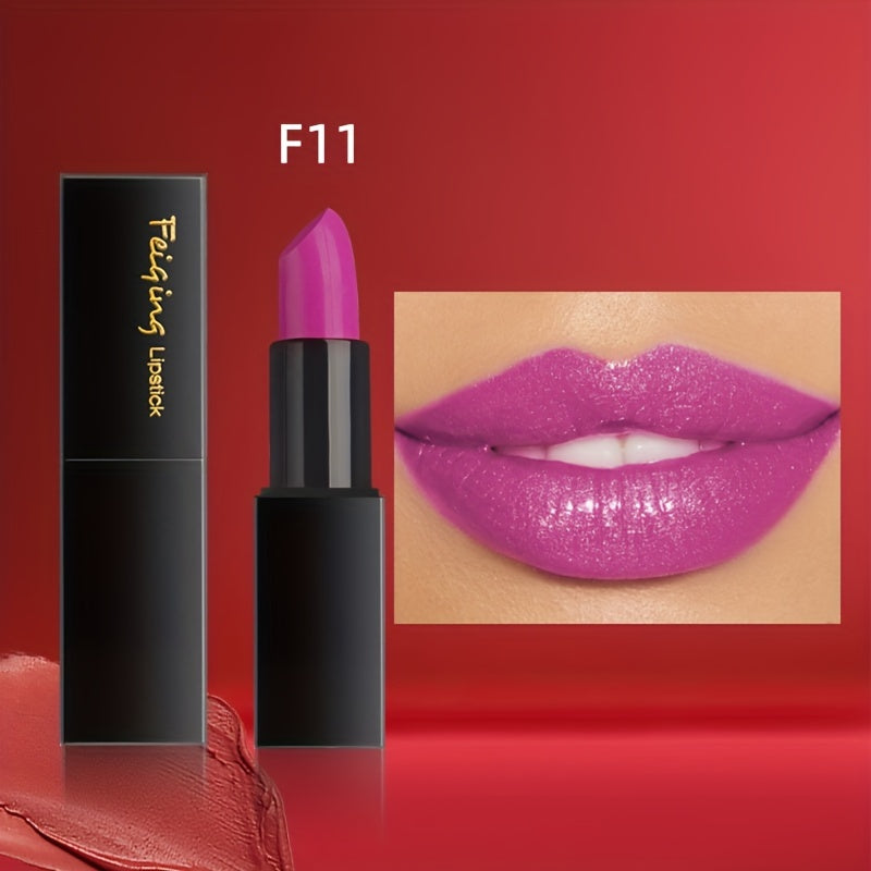 Mujer lápiz labial brillante, hidratante, a prueba de agua y de larga duración