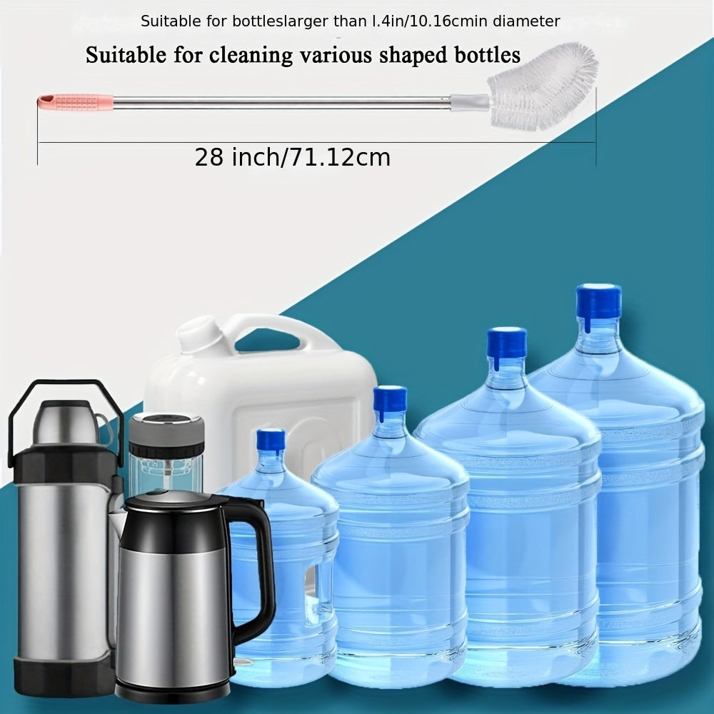 Cepillo de limpieza versátil para botellas y dispensadores de acero inoxidable con cabezal reemplazable