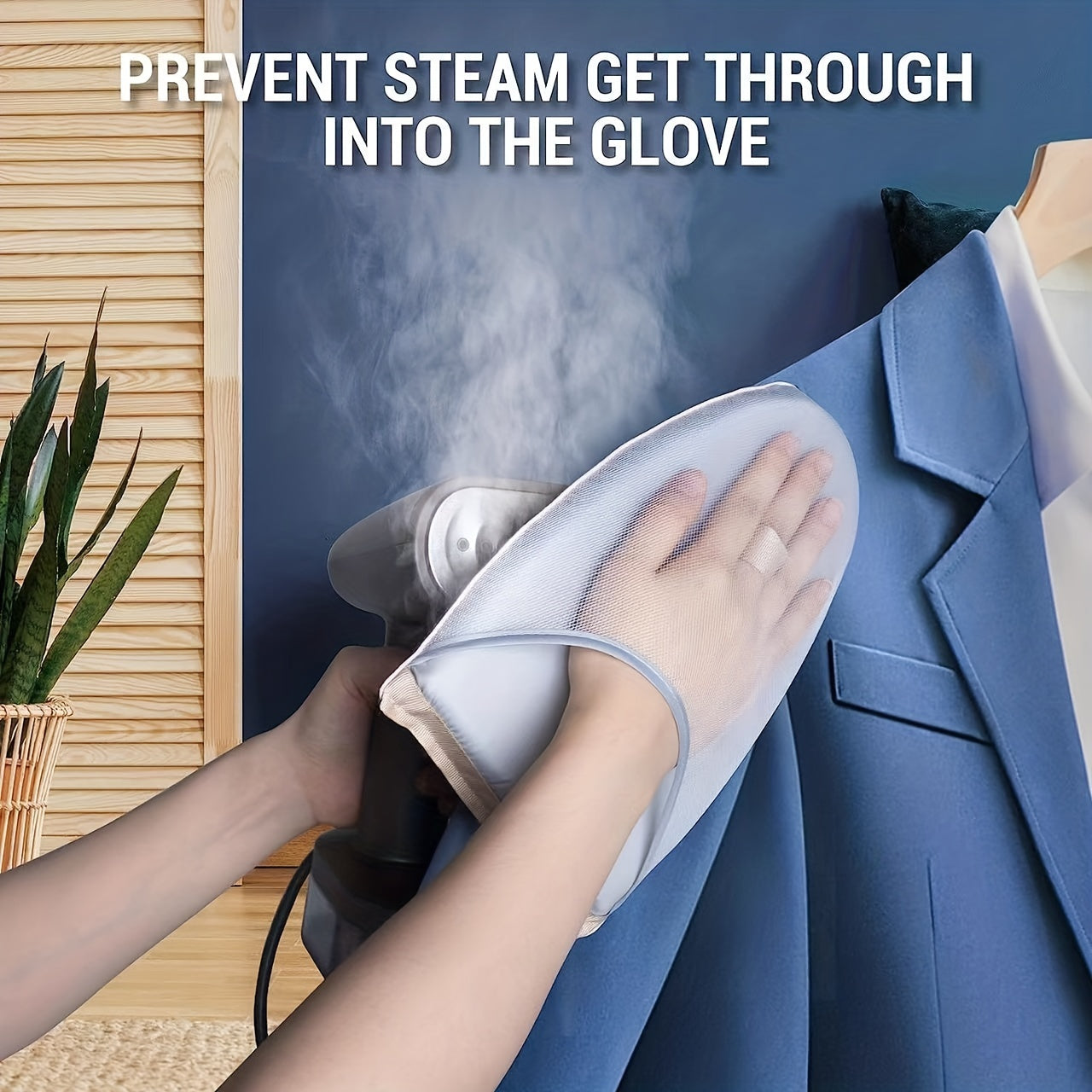 Mini Clothing Steamer Cover Anti-Heat Resistant Blue for Garment Steaming