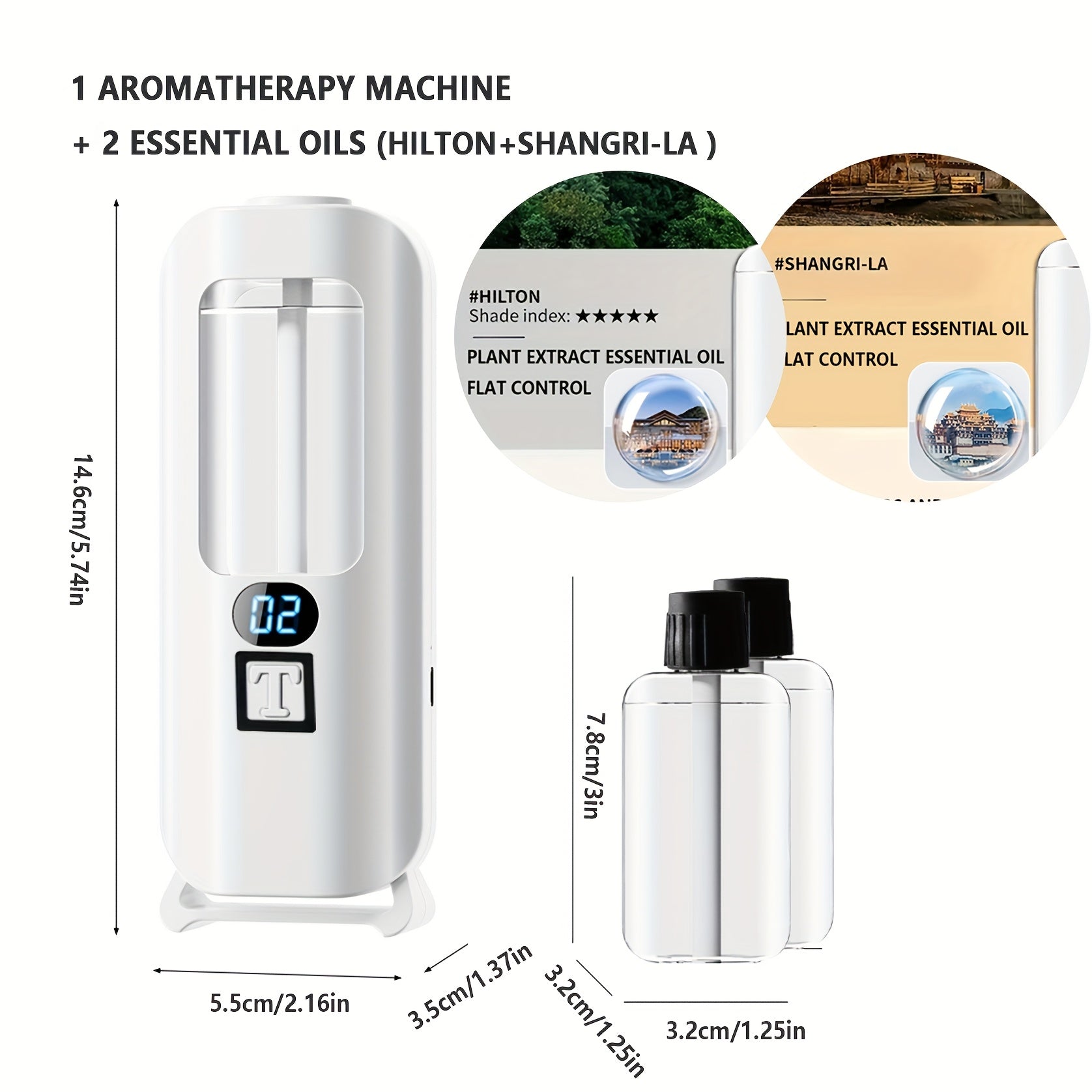 Automatic Aromatherapy Air Humidifier 1L USB Rechargeable Plastic for Office Bathroom