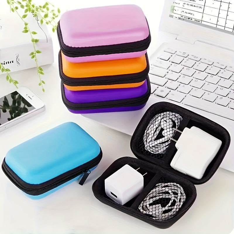 Mini caja de almacenamiento portátil para auriculares, monedas, joyas y accesorios
